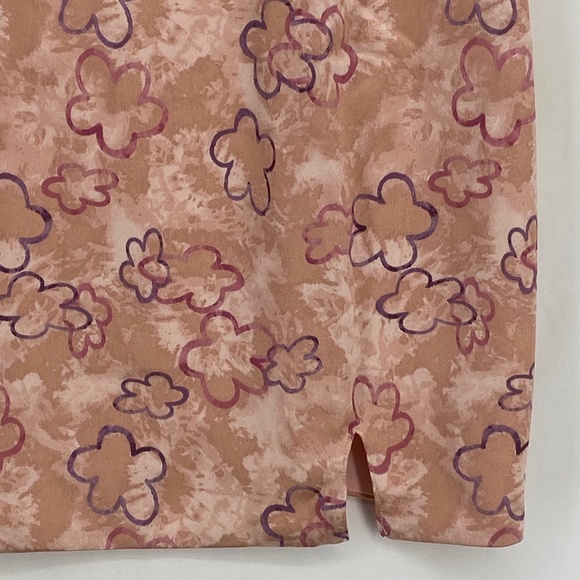 Wild Fable Juniors Size 1X Mini Slip Dress Pink Purple Floral Print Satin Notch - Picture 4 of 9